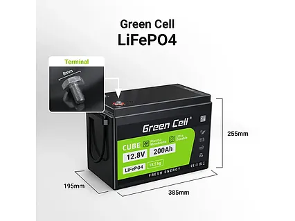 Baterie LiFePO4 12,8V 200Ah Green Cell (2560Wh)