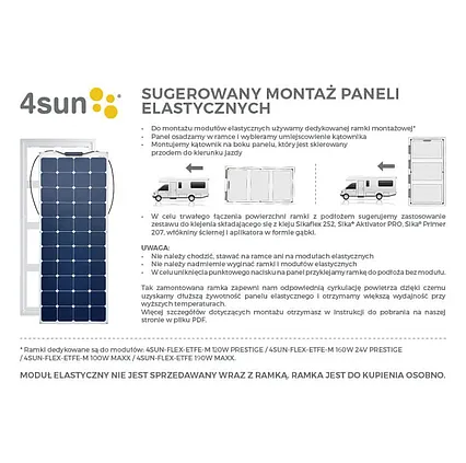 Solárny monokryštalický panel 160Wp 24V flexibilný FLEX-M PRESTIGE