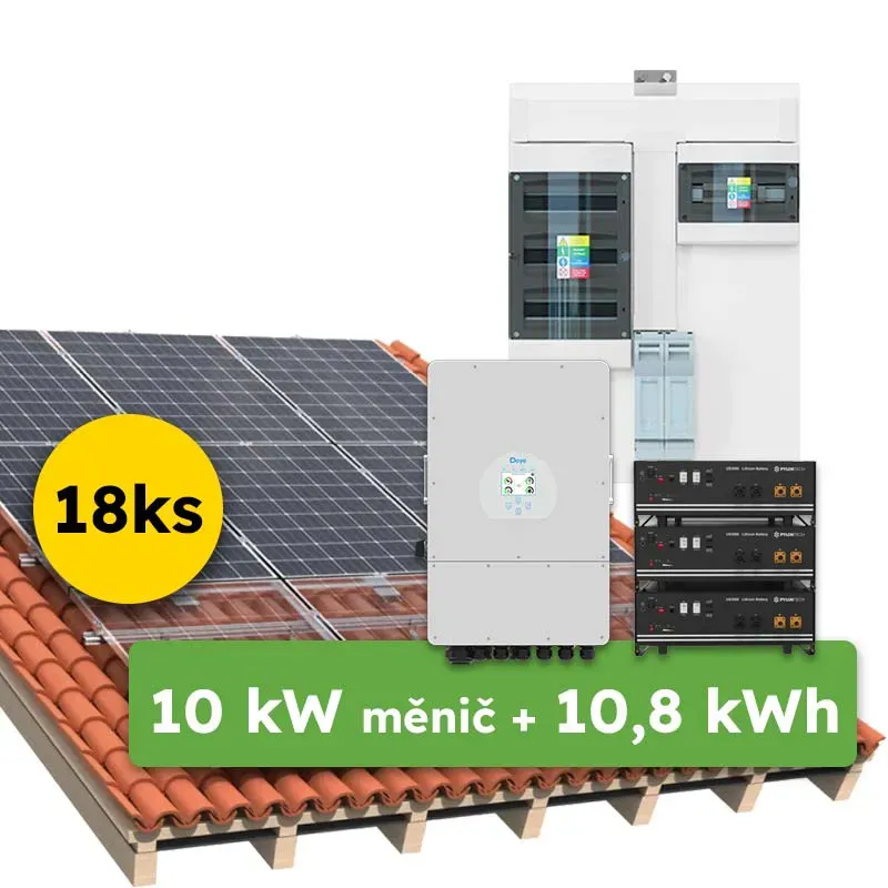 Hybrid Deye 7,38kWp 10,8kWh 3-fázový hybridní systém na klíč