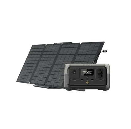 EcoFlow RIVER 2 256Wh prenosná elektráreň + EcoFlow 110W prenosný solárny panel