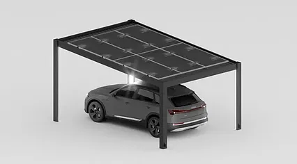 Solárny prístrešok carport Mounting Systems E-Port Home Premium 3,15kWp - pre jedno vozidlo