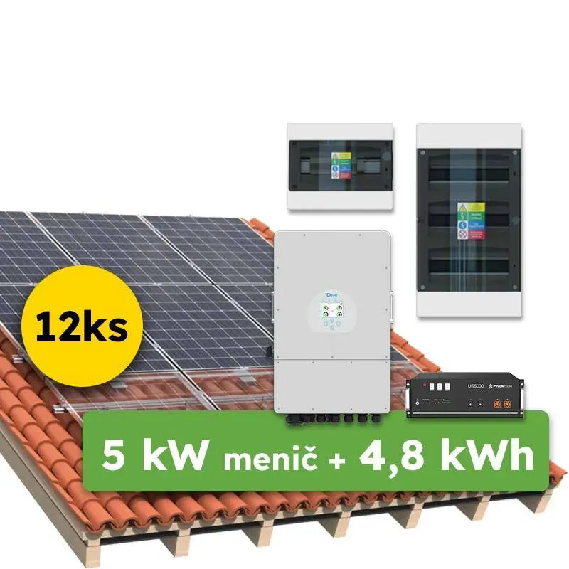 Hybrid Deye 5,2kWp 4,8kWh 3-fáz hybridný systém na kľúč