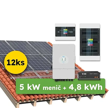 Hybrid Deye 5,2kWp 4,8kWh 3-fáz hybridný systém na kľúč