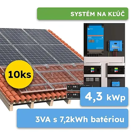 Hybrid Victron 4,3kWp 7,2kWh 1-fáz systém na kľúč