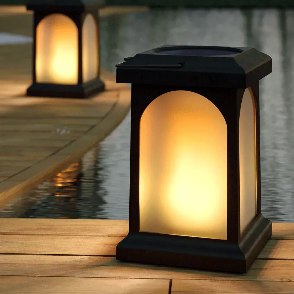 Záhradná solárna lucerna TrueFlame Solar Crook SS9968 s USB